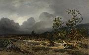 Willem Roelofs Landscape in an Approaching Storm. Germany oil painting artist
